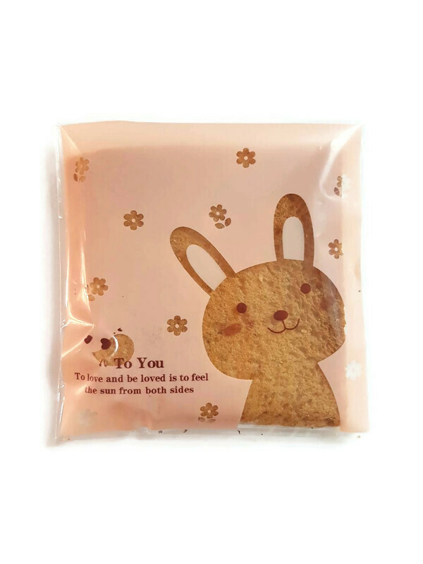 ถุงคุกกี้ เบเกอรี่ ขนม แบบมีเทปกาว 95-100 ใบ/แพ็ค (10*10+3 cm.)