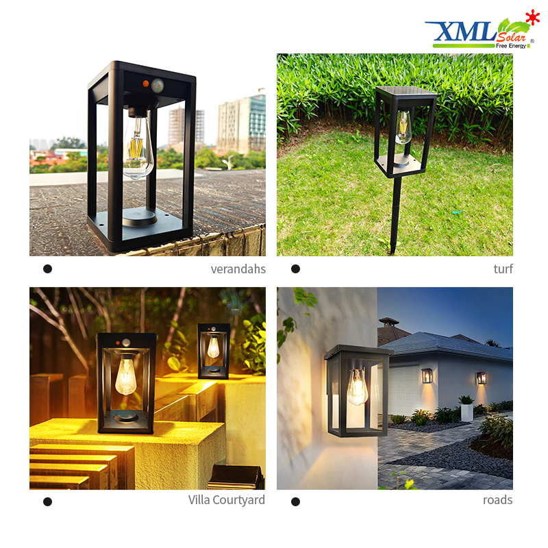 โคมไฟติดผนังโซล่าเซลล์ หลอดไส้ รุ่น TB-283 (แสง : เหลืองวอมไวท์)