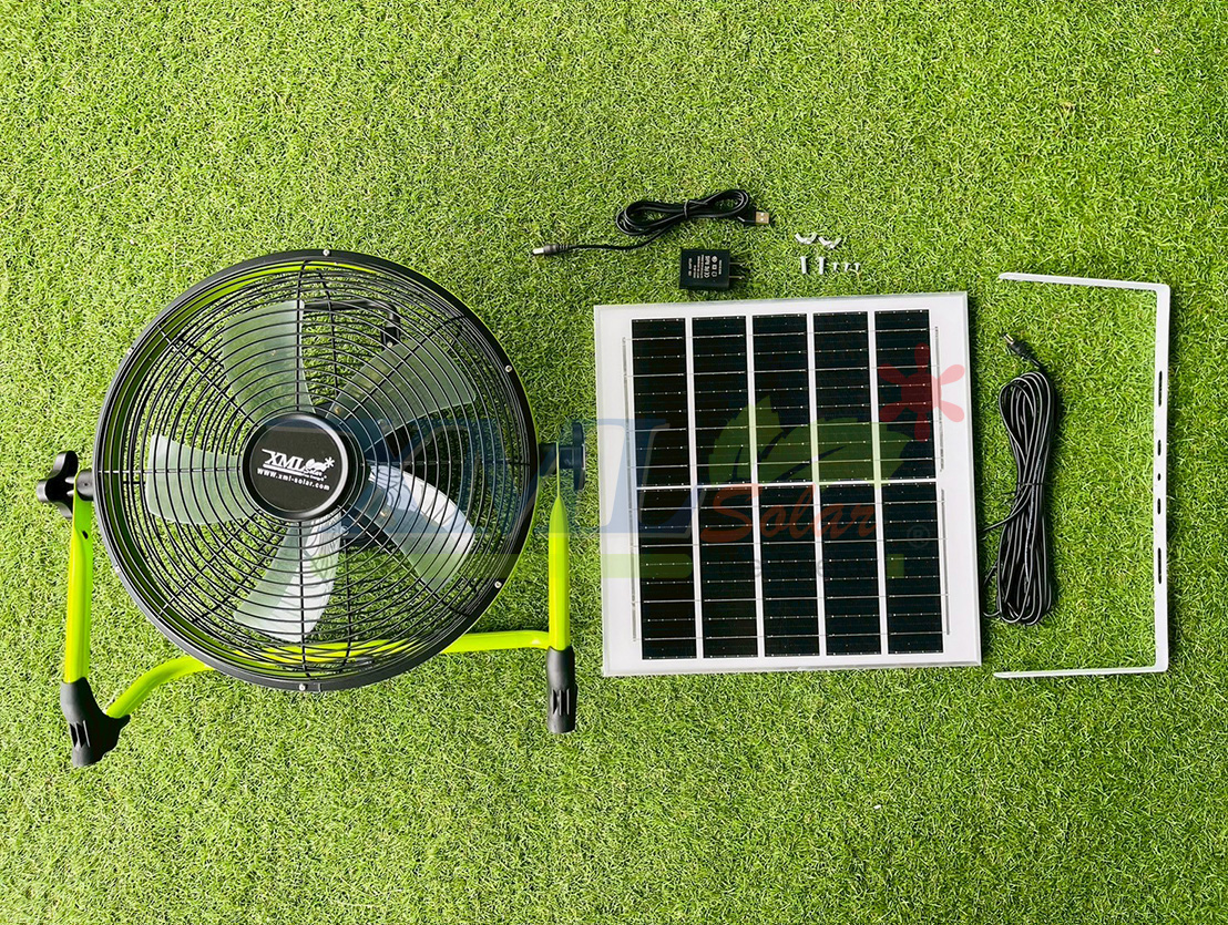 พัดลมโซล่าเซลล์ 12 นิ้ว รุ่น SP-SF-818-A