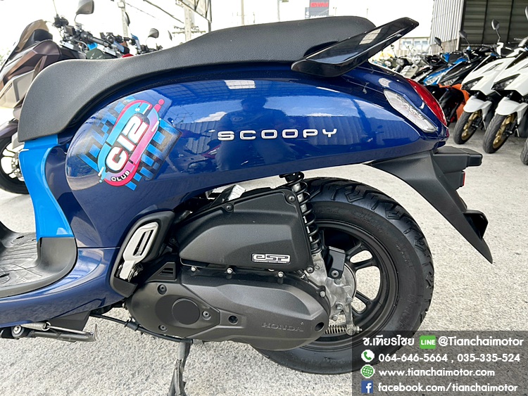 SCOOPY-I CLUB12 ปี 66 สีน้ำเงิน ตัวท็อป สมาร์ทคีย์ ชุดสีสวยเป๊ะ เครื่องแน่นๆ ขับขี่คล่องตัว ราคา 42,900