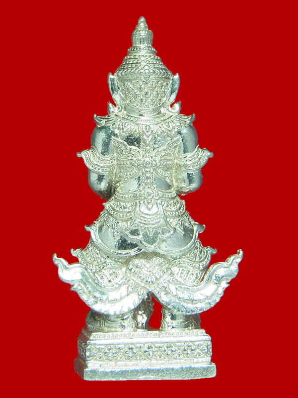 ท้าวเวสสุวรรณทองนำโชค หลวงพ่อทอง วัดบ้านไร่ เนื้อเงิน ปี2564