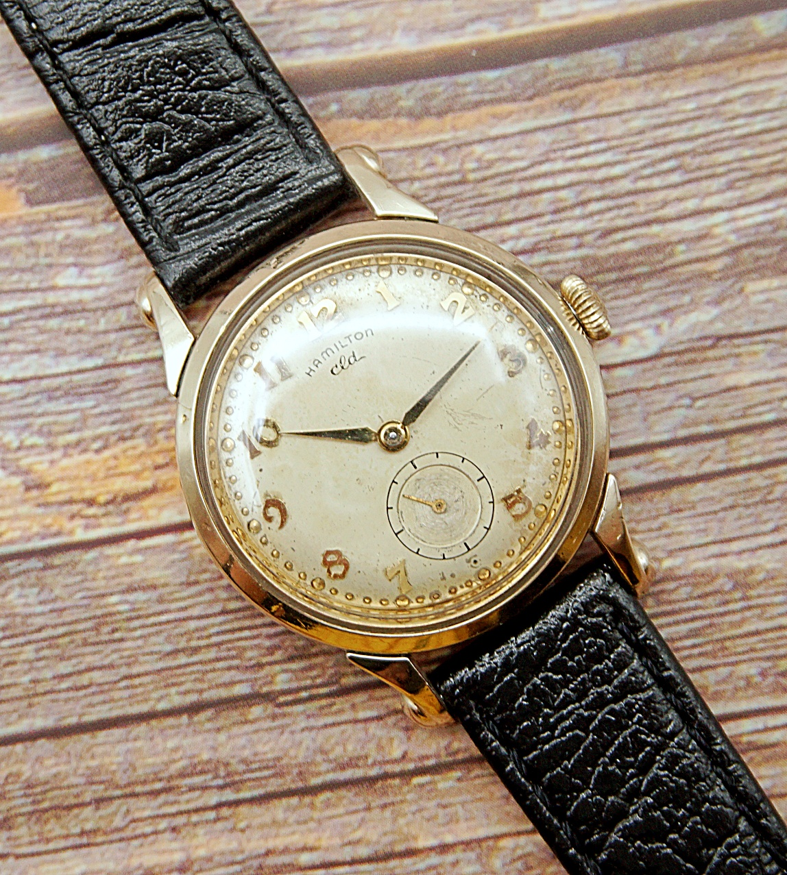 นาฬิกาเก่า HAMILTON ไขลานสองเข็มครึ่ง