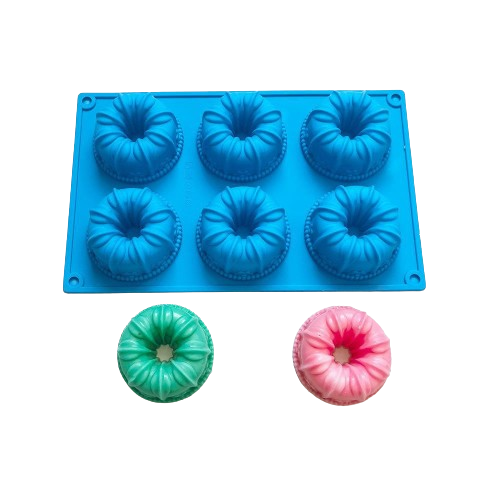 แม่พิมพ์ซิลิโคน พิมพ์ขนม พิมพ์วุ้น พิมพ์สบู่ รูปมงกุฏ 6 ช่อง