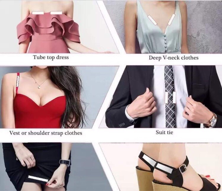 Hollywood fashion tape เทปกาวสองหน้าติดกันโป๊ว ติดทน ไม่เลื่อนหลุด ไม่ระคายเคืองผิว ยาว 2 เมตร สีใส