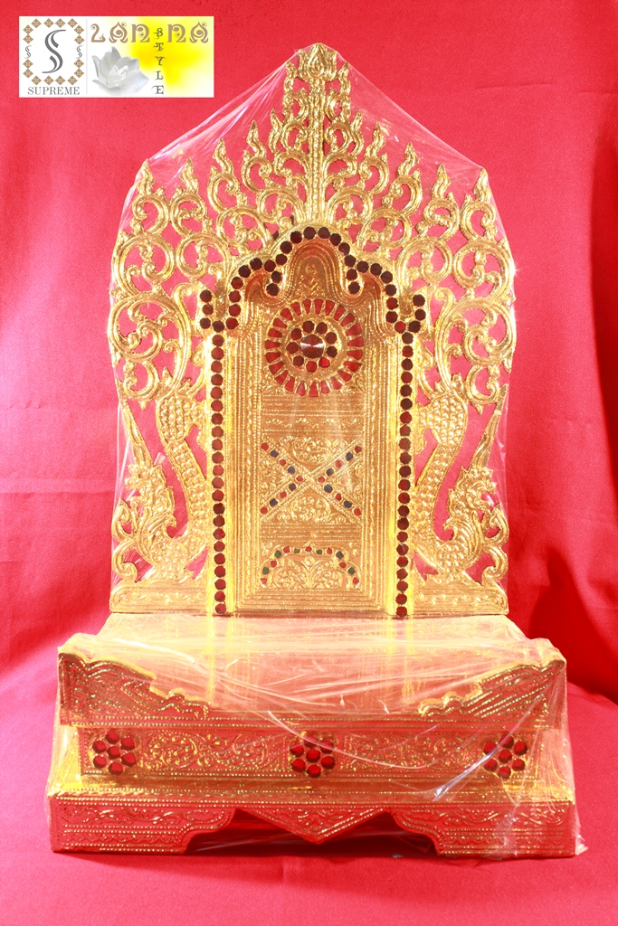 แท่นพระพม่าทรงสูง ฐานมีขอบ 12 นิ้ว แแบที่1 รหัส0105