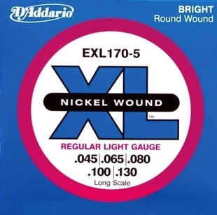 สายเบส D'Addario EXL170-5 045-130 (ชุด5สาย)