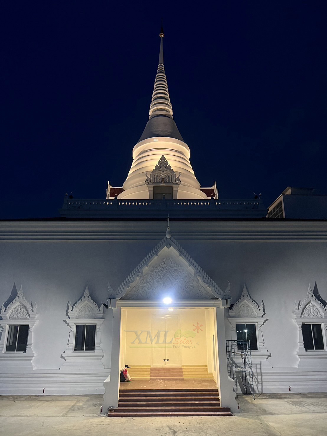 ไฟสปอตไลท์โซล่าเซลล์ 1000 Watt กล่องสีน้ำตาล (เปิดได้ 3 แสง)