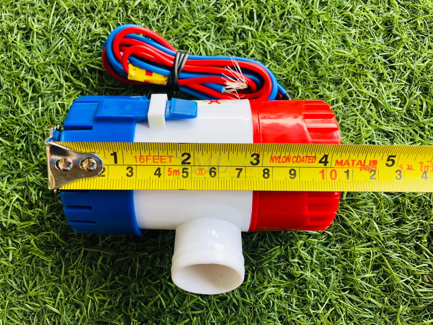 ปั๊ม DC 24 V (ปั๊มสีน้ำเงินเเดง) พร้อม เเผงโซล่าเซลล์ โค้งงอได้ 120W