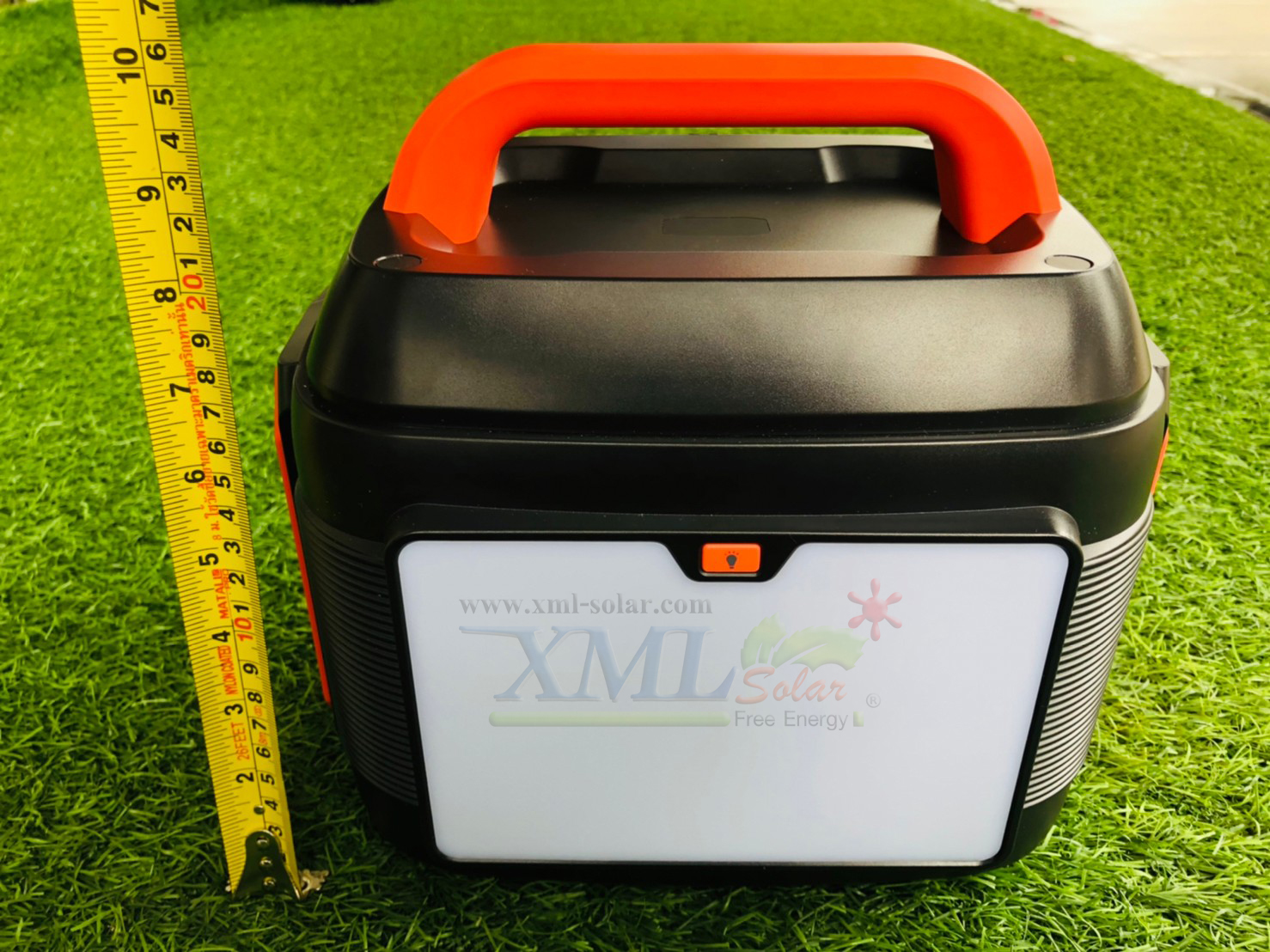 ชุดอเนกประสงค์โซล่าเซลล์(ชุดนอนนาสีส้ม) 600W. (AC 220v. / DC 12V.) + แผงโซล่าเซลล์ 100w. (แบบพับพกพาได้)