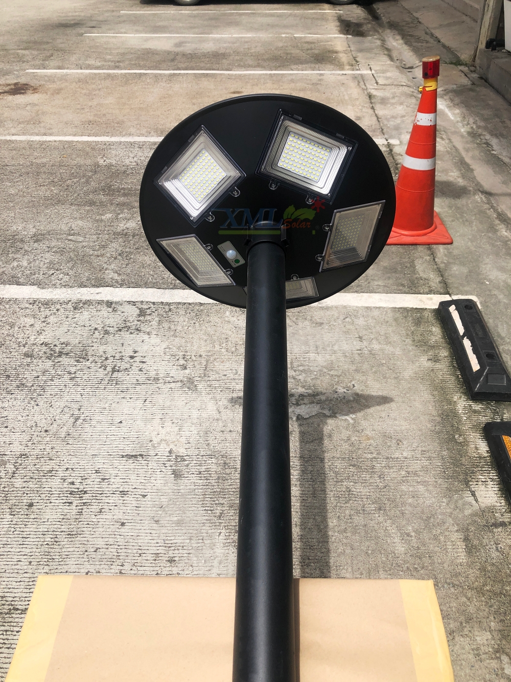 เสาเหล็กชุบไฟสนาม อะลูมิเนียบชุบดำ สูง 3 เมตร