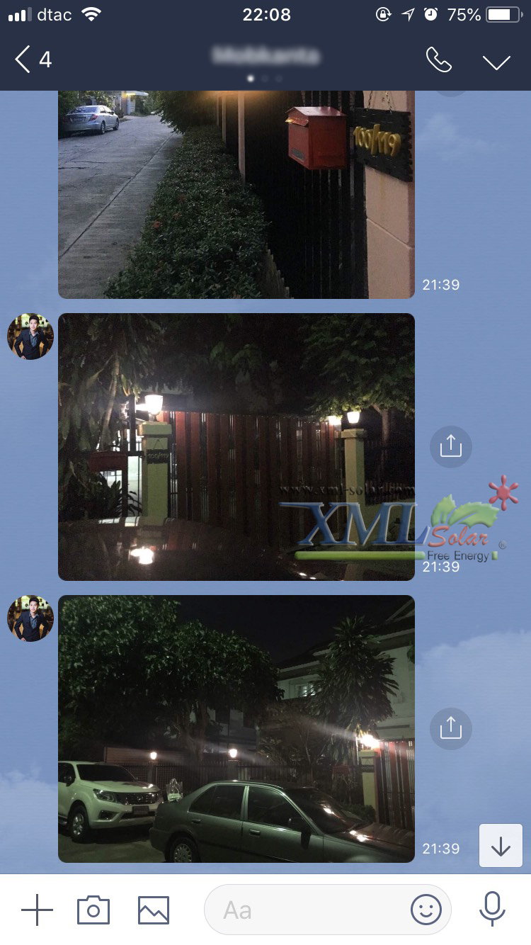โคมไฟหัวเสาโซล่าเซลล์ ทรงถ้วย (เเสง : เหลืองวอมไวท์)