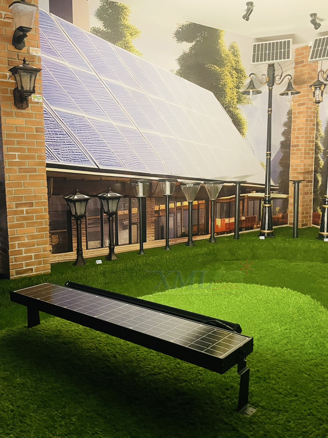 LSXML-195 สำหรับติดส่องป้ายโฆษณา รุ่น ไฟติดผนังโซล่าเซลล์ Premium 120W