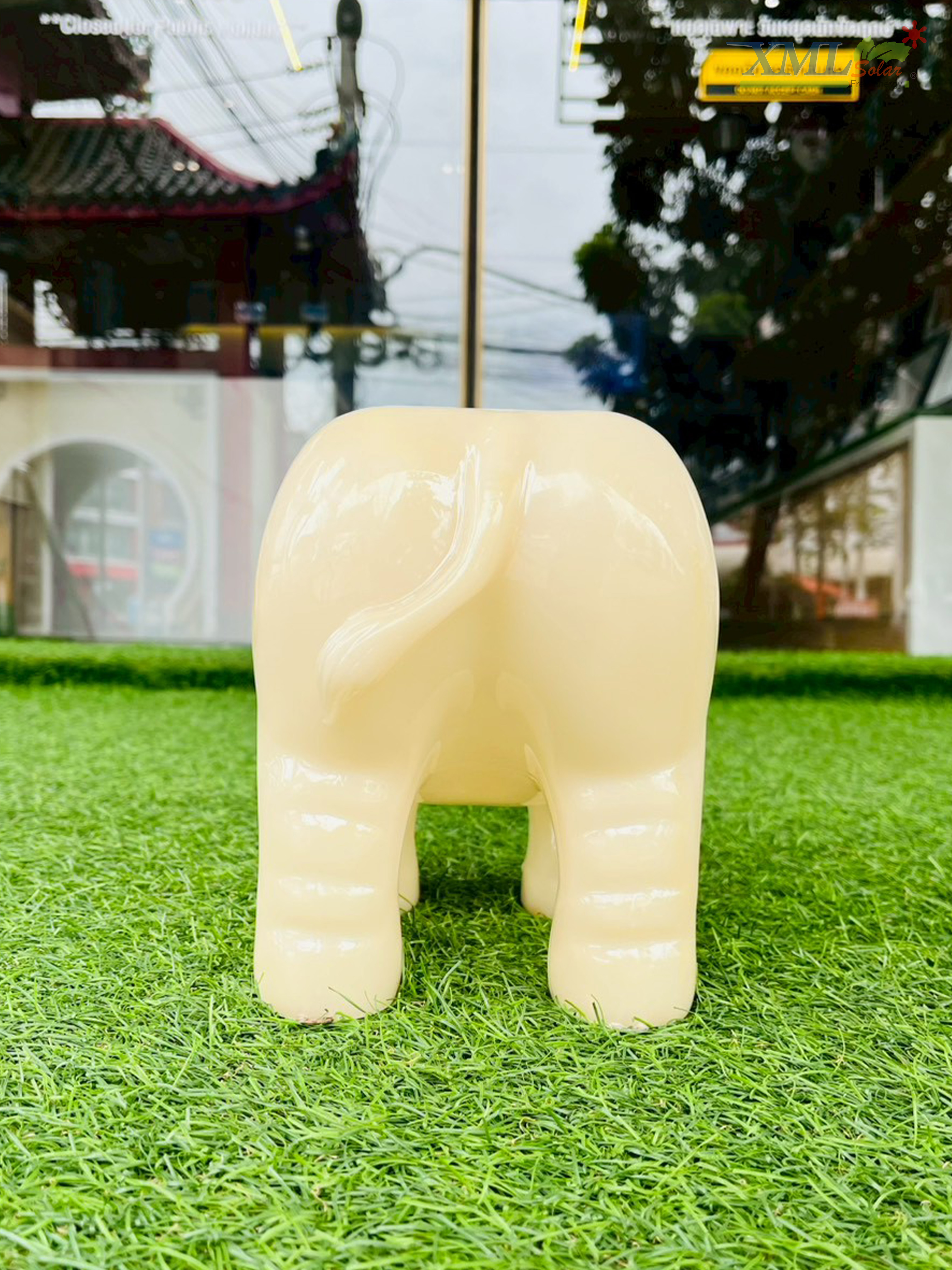 ไฟตุ๊กตาโซล่าเซลล์ ประดับสวน รูปช้าง รุ่น JD-DX88 (เปิดได้ 2 แสง)