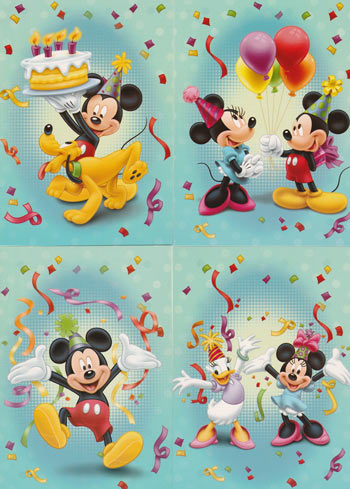 Postcard Mickey Happy Holidays 16 ใบ