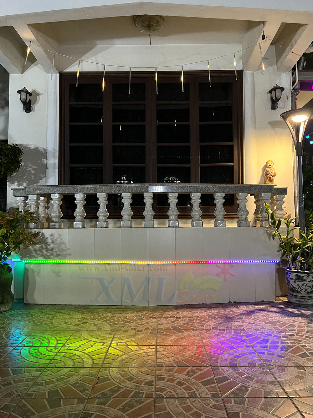 ไฟเส้น LED โซล่าเซลล์ ยาว 2.7 เมตร (เเสง : เเสงหลากสี)
