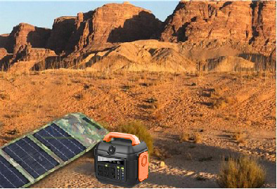 ชุดอเนกประสงค์โซล่าเซลล์(ชุดนอนนาสีส้ม) 600W. (AC 220v. / DC 12V.) + แผงโซล่าเซลล์ 100w. (แบบพับพกพาได้)