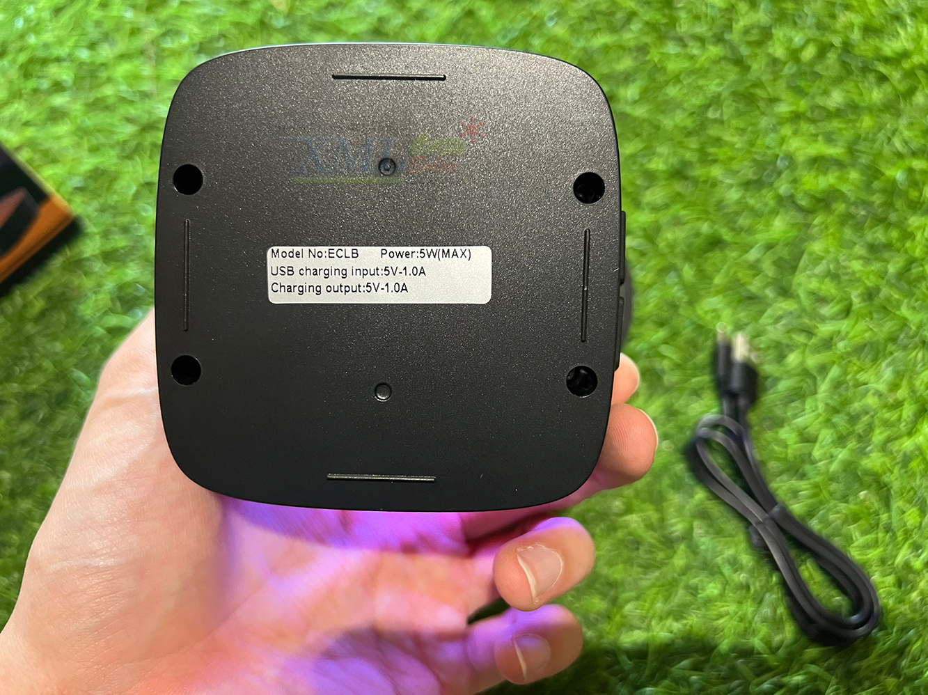 โคมไฟตะเกียงโซล่าเซลล์(สีส้ม) (เลือกเปิดเเสง ขาว / เหลือง / หลากสี ได้)