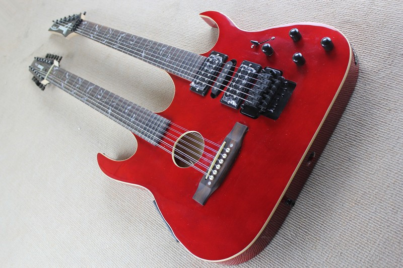 IbanezStyle คอคู่ 6 สาย+12สายโปร่งไฟฟ้า