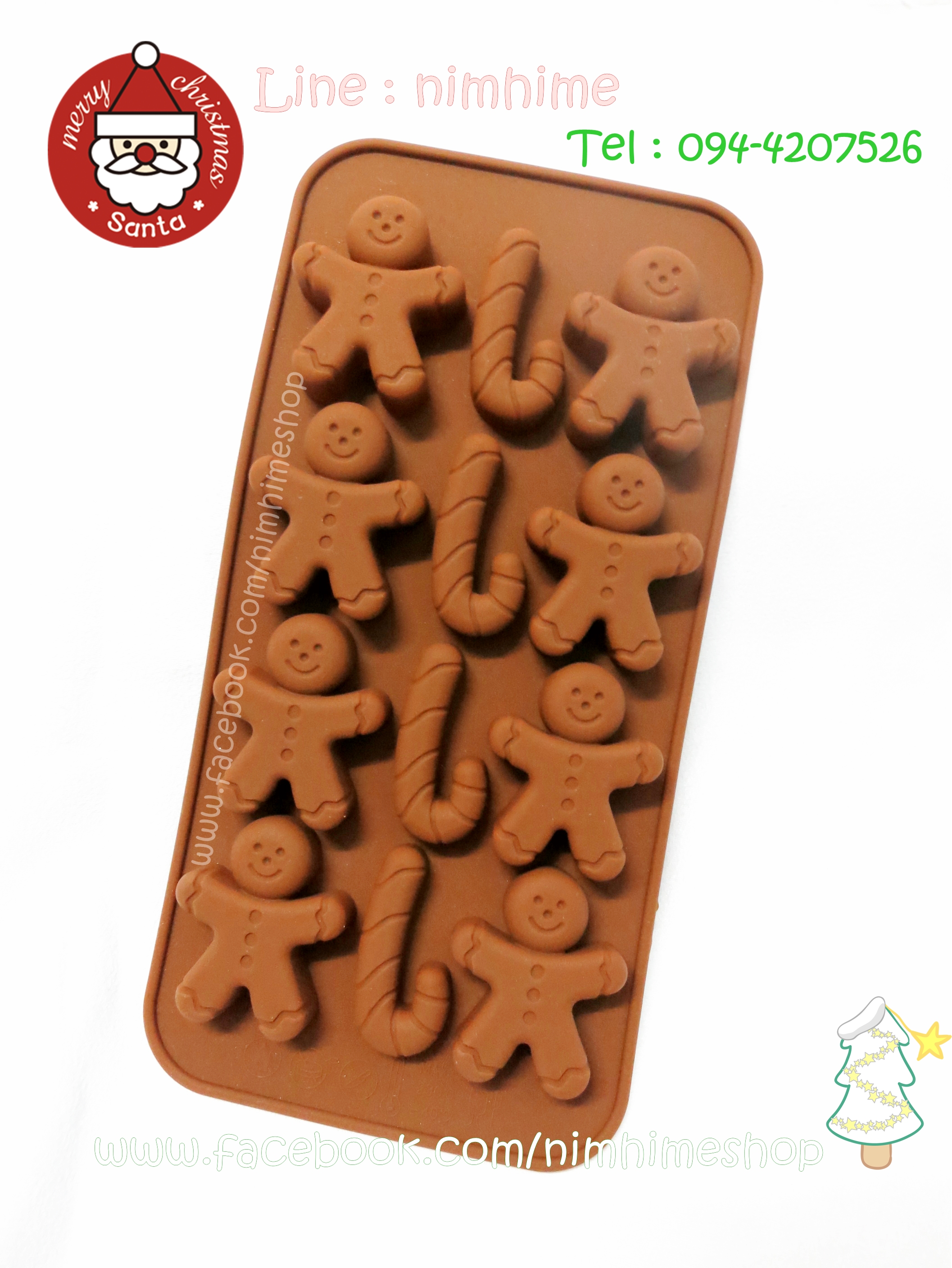 แม่พิมพ์ซิลิโคนfood grade วุ้น สบู่ เต้าหู้เย็น ฯลฯ ลายขนมปังขิง