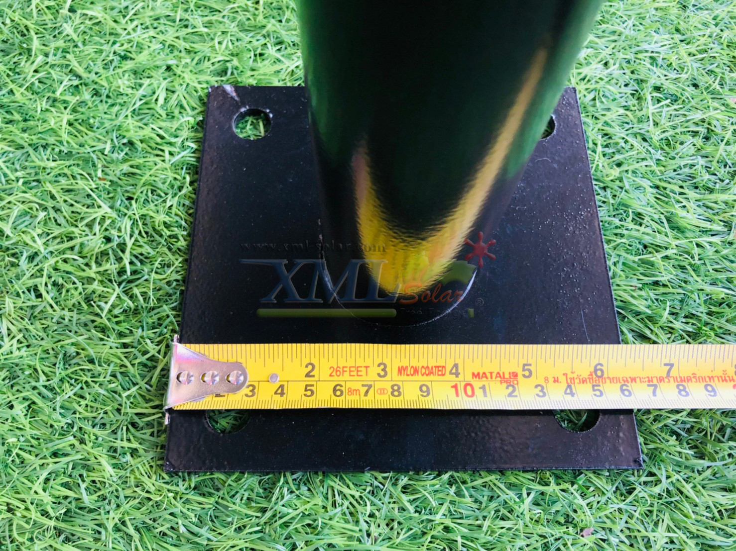 เสาไฟสนาม เหล็กพ่นสีดำ สูง 2.6 เมตร (ปลาย 2 นิ้ว)