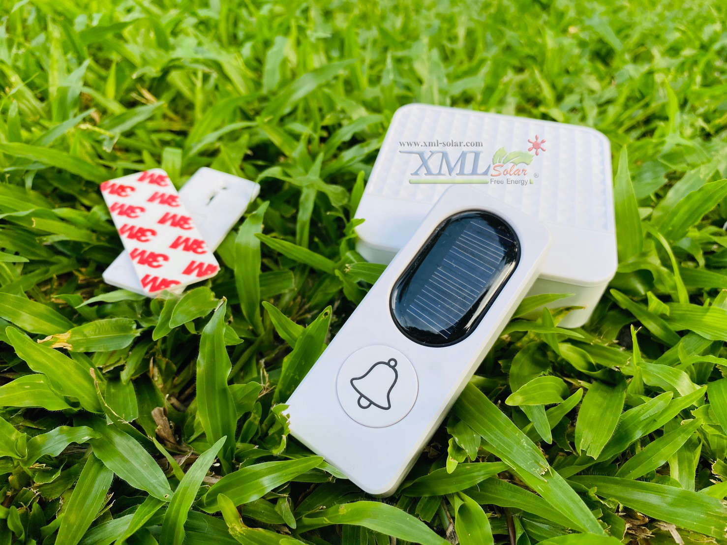 กริ่งโซล่าเซลล์ อเนกประสงค์ สีขาว (Solar Doorbell)