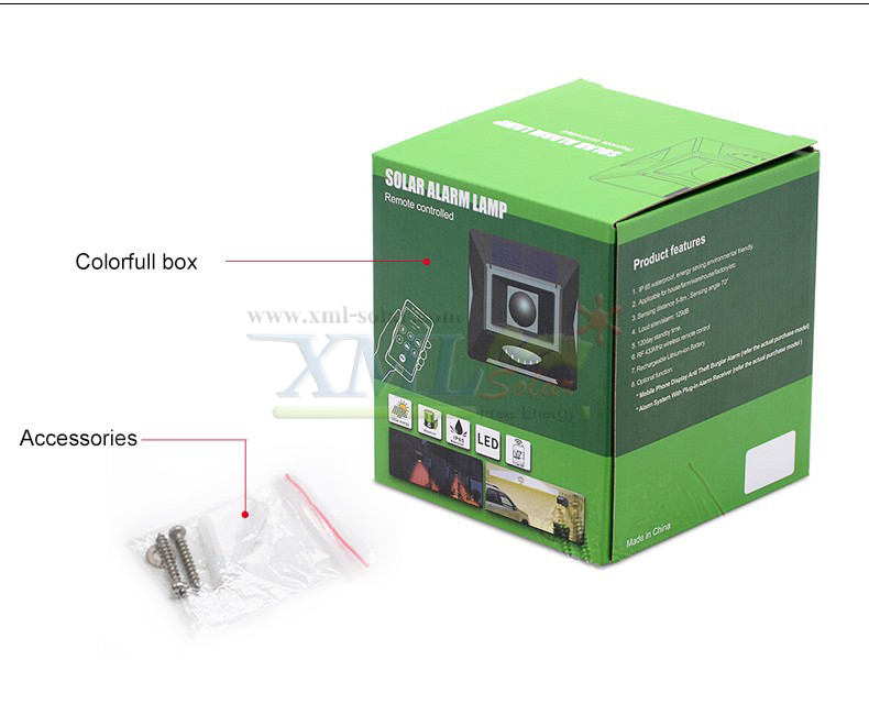 สัญญาณกันขโมย (Alarm) โซล่าเซลล์ รุ่นใหม่ + Remote