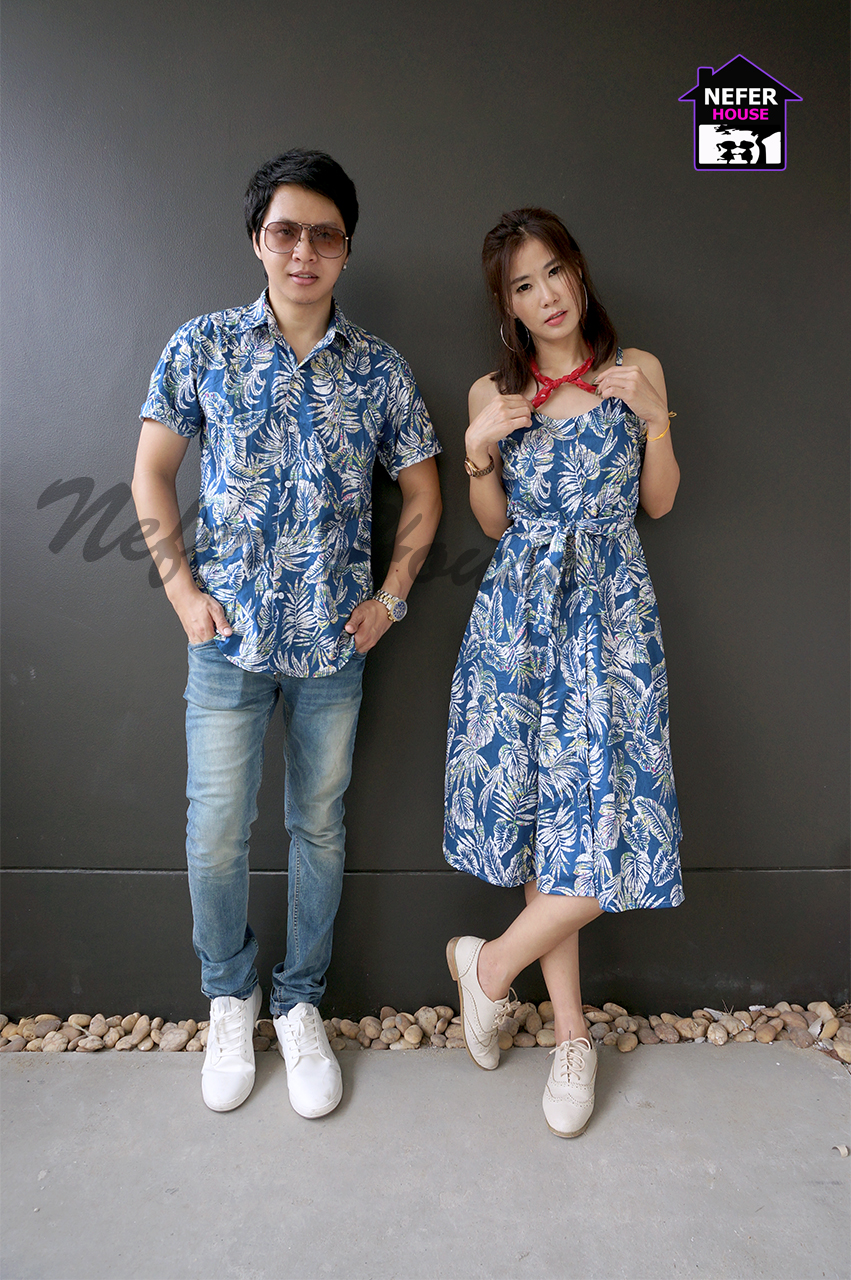 เสื้อคู่รักฮาวาย ชุดไปเที่ยวทะเล