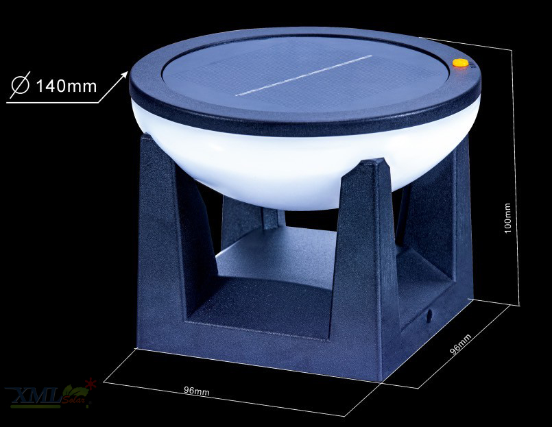 โคมไฟหัวเสาโซล่าเซลล์ Solar LED Pillar รุ่น LSXML-208 (เปิดได้ 3 แสง)