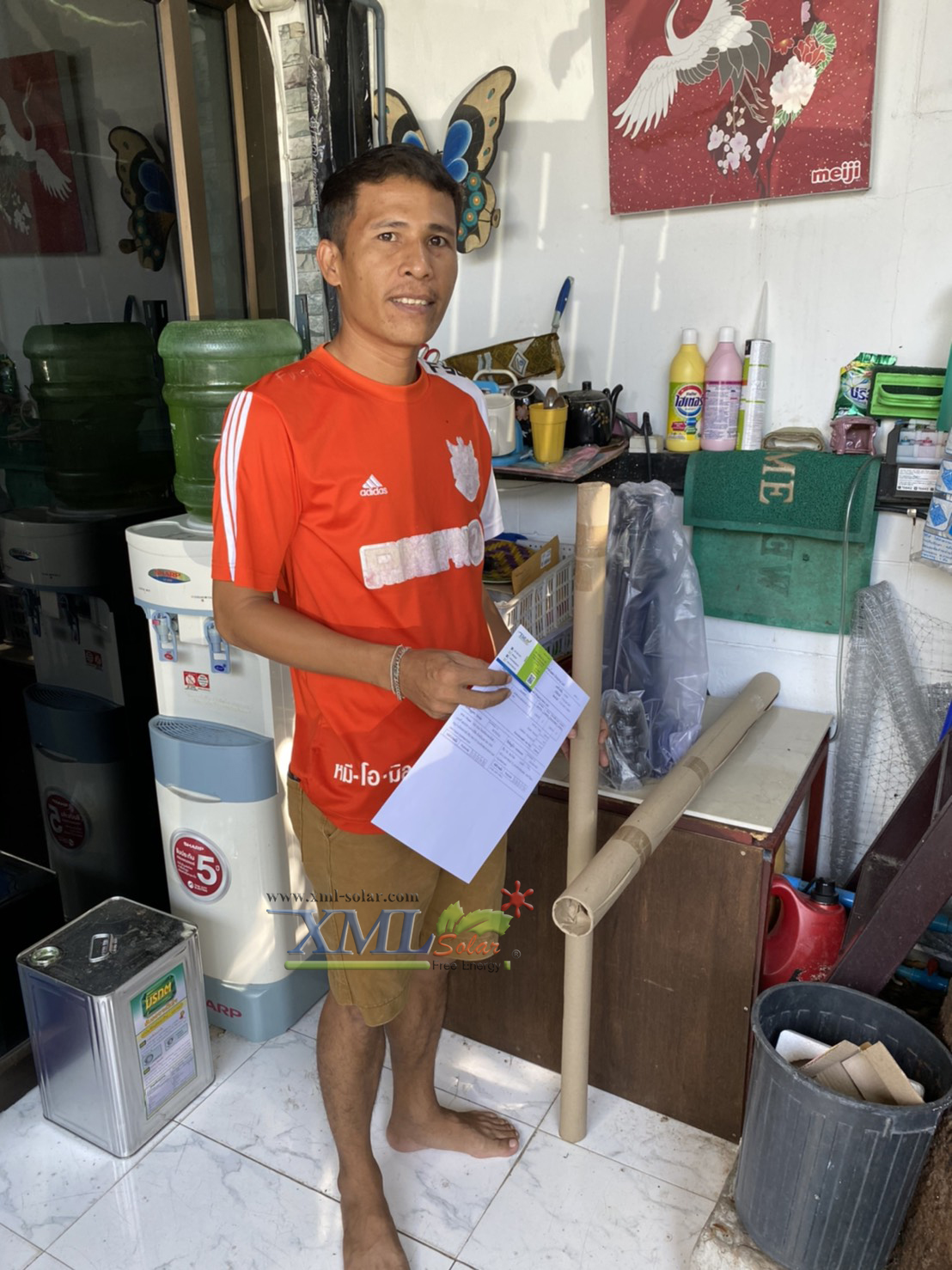 เสาไฟสนาม อะลูมิเนียม+เหล็กชุบดำ สูง 2.8 เมตร