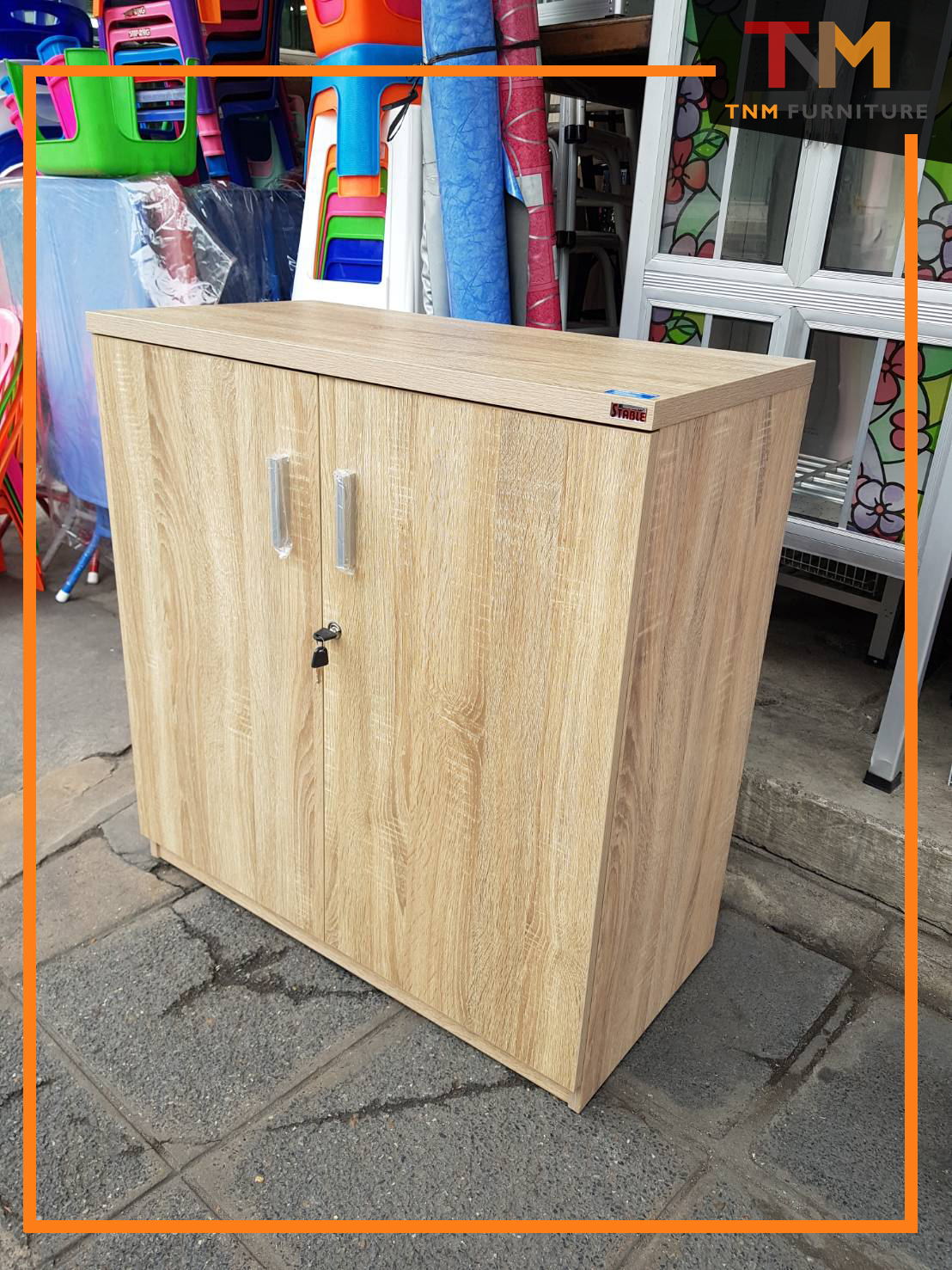 ตู้เอกสารสำนักงาน 2บานเปิด(เตี้ย) ST-080-LD