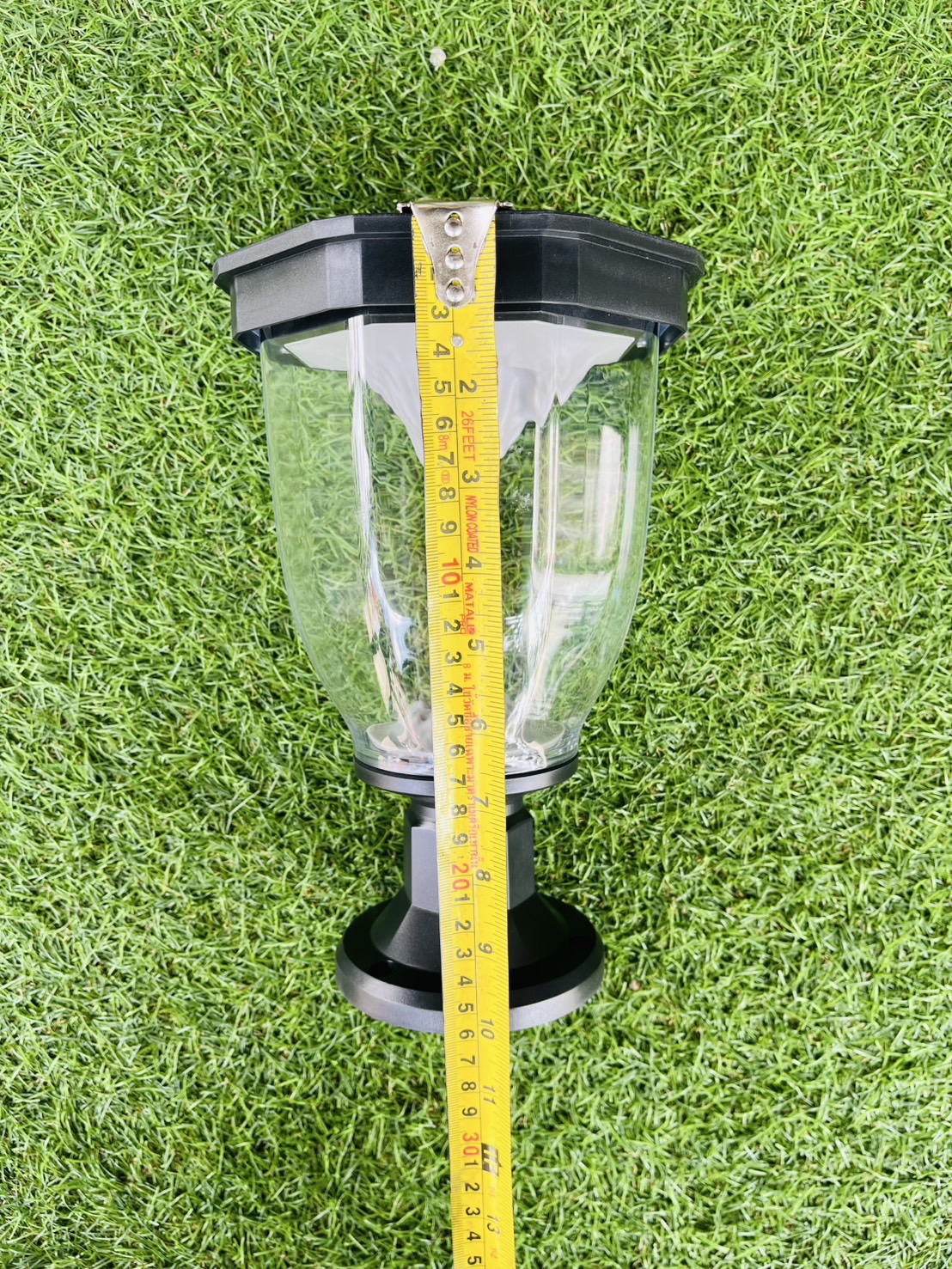 โคมไฟหัวเสาโซล่าเซลล์ LSXML-211 รุ่นภูเขาไฟ (แสง : เหลืองวอมไวท์)