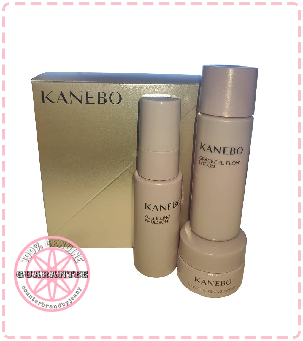 KANEBO Skincare Sample Set A (KANEBO Graceful Flow Lotion 30mL+ KANEBO Fulfilling Emulsion 20mL+ KANEBO Skin Tightening Cream 8mL)