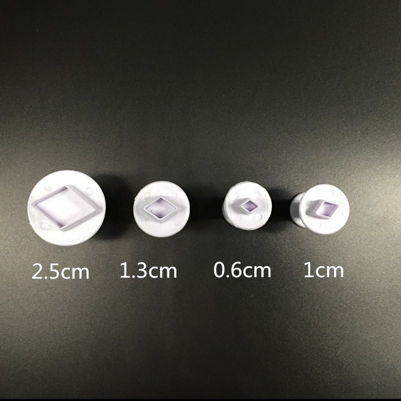 ที่พิมพ์ลายฟองดองท์ พิมพ์กดคุกกี้ รูป Dimond 4 ชิ้น/แพ็ค