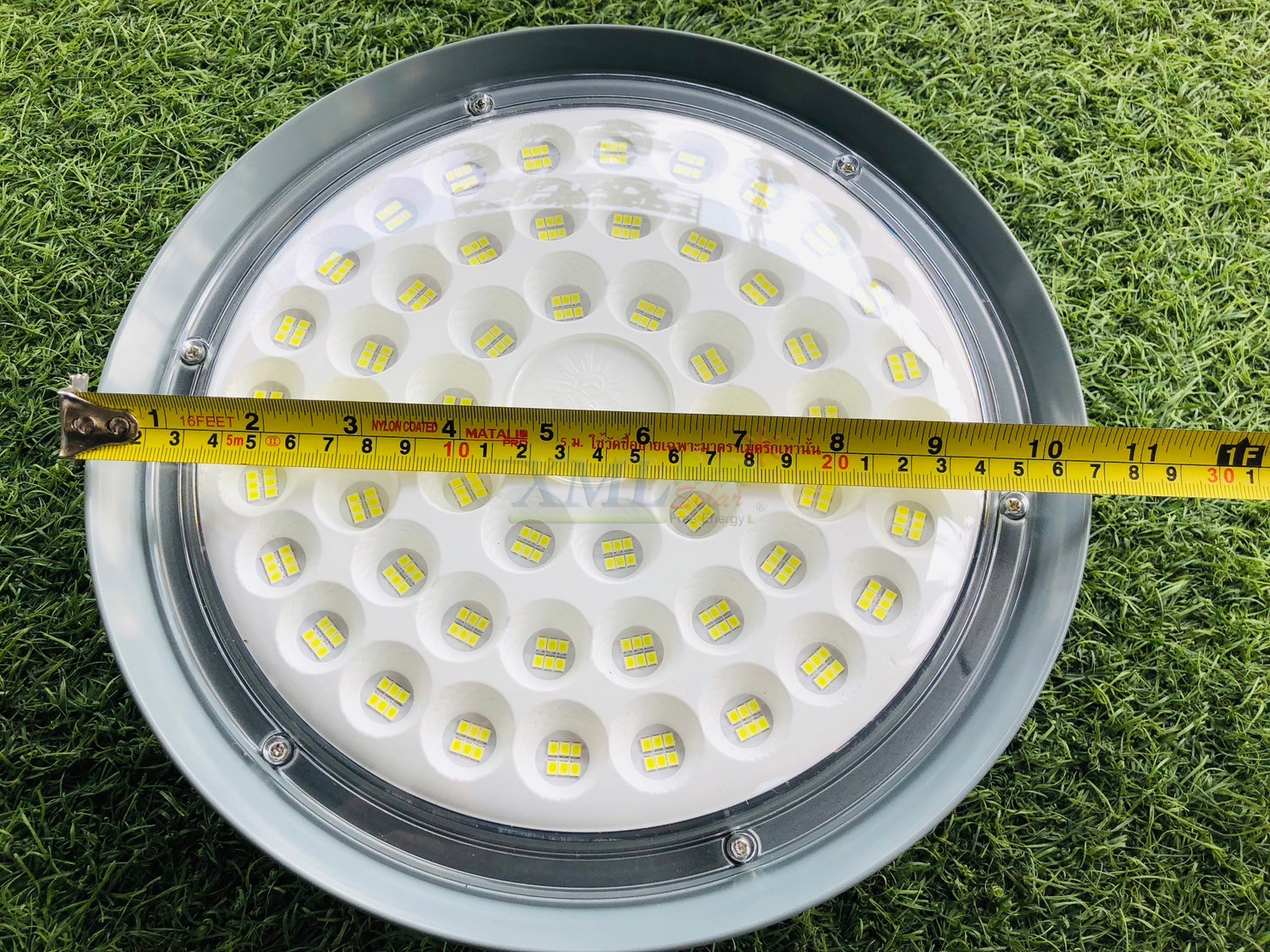 โคมไฟโซล่าเซลล์ ติดเพดาน Highbay รุ่น D MAX 300W (แสง : เหลืองวอมไวท์)