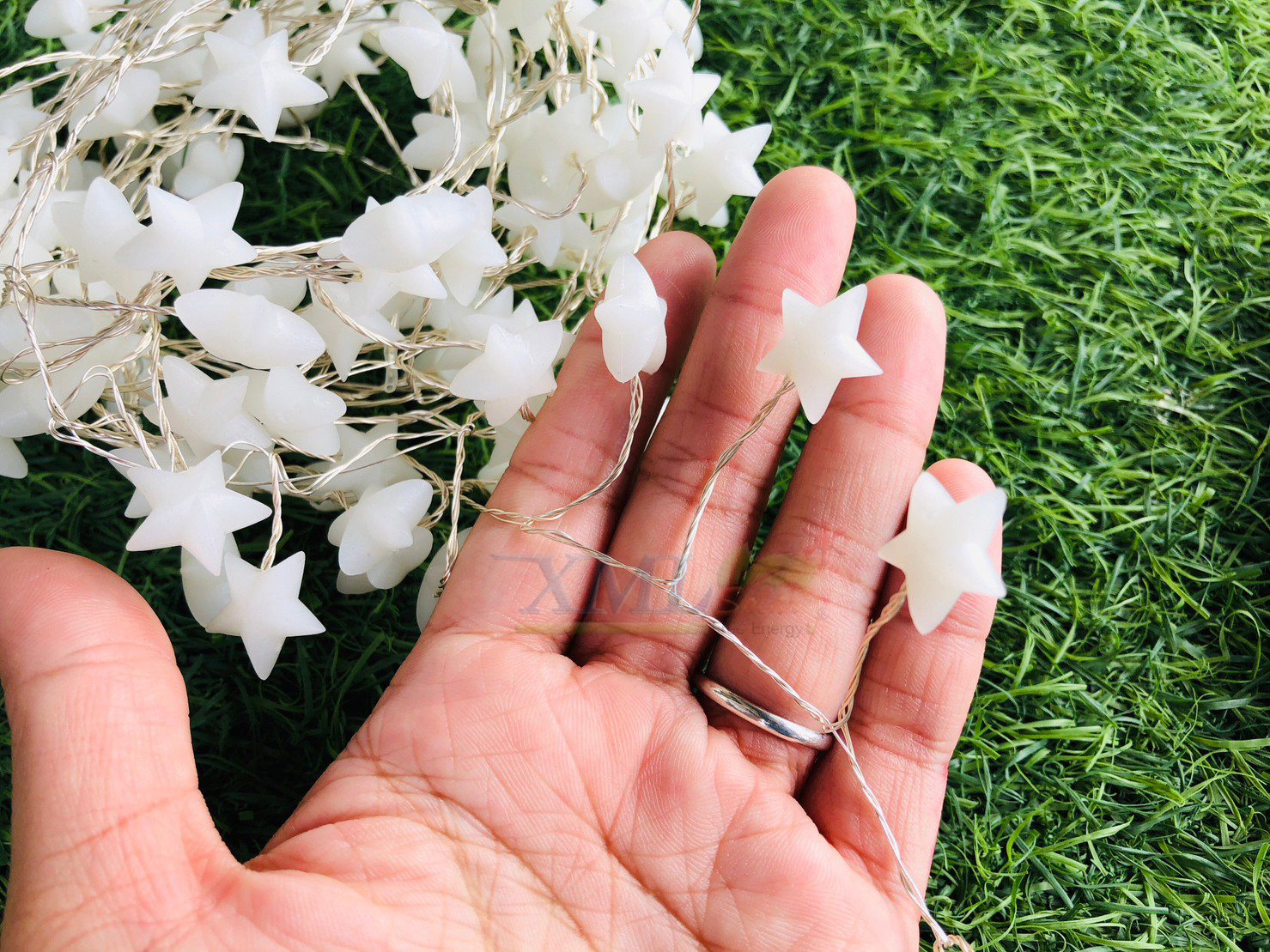 ไฟกระพริบโซล่าเซลล์ ทรงดาว 120 ดวง รุ่น MD-SOLAR-C2012 (เเสง : เหลืองวอมไวท์)