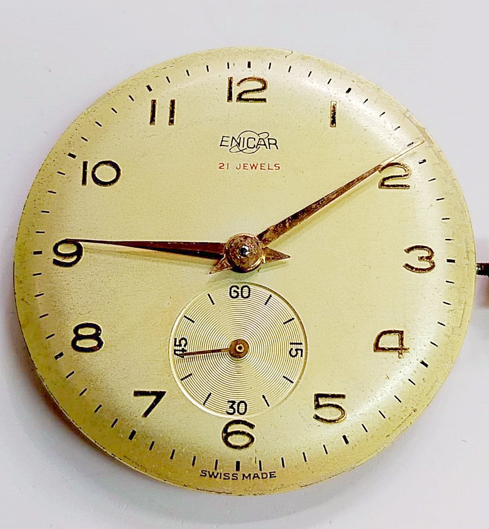 นาฬิกาเก่า ENICAR ไขลานสองเข็มครึ่ง