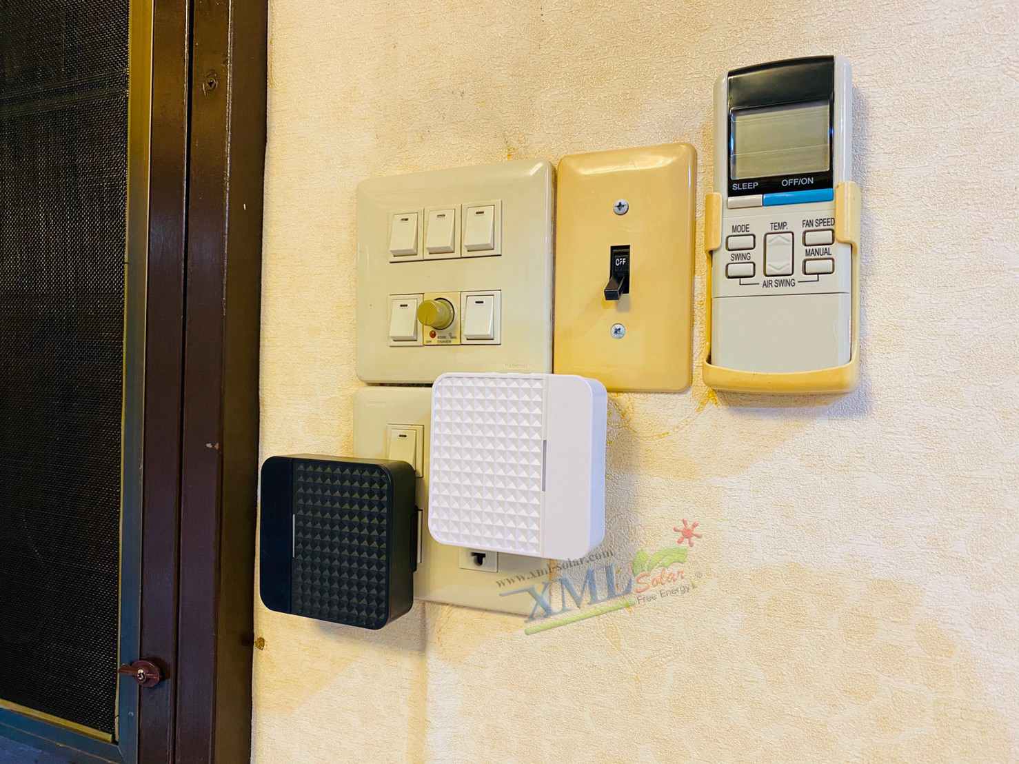 กริ่งโซล่าเซลล์ อเนกประสงค์ สีดำ (Solar Doorbell)