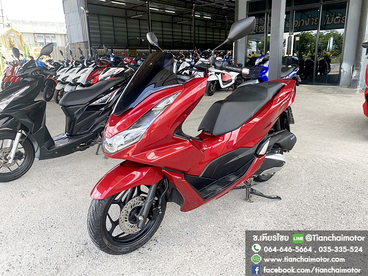 PCX160 ปี64 สีแดงสด เครื่องเดิมๆ ชุดสีสวยรอบคัน เครื่องดี ศูนย์ดี ขับขี่นิ่มๆ ประหยัดน้ำมัน ราคา 82,500