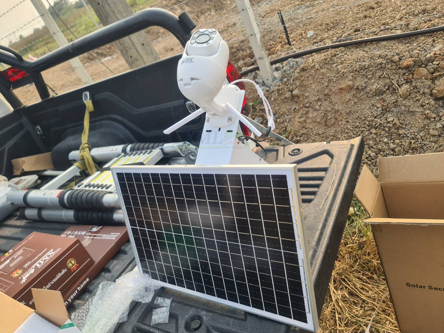 กล้องวงจรปิดโซล่าเซลล์ 40W. / ใช้simcard 4G (1080P) Solar CCTV Camera With 4G