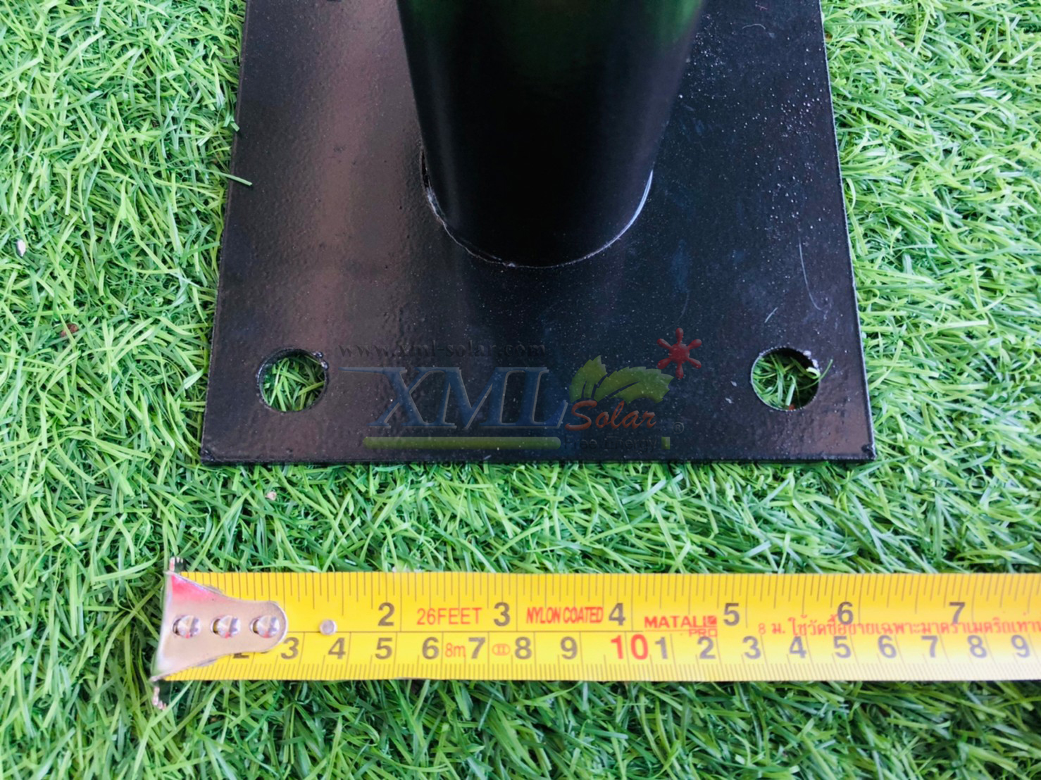 เสาไฟสนาม เหล็กพ่นสีดำ สูง 2.6 เมตร (ปลาย 2 นิ้ว)