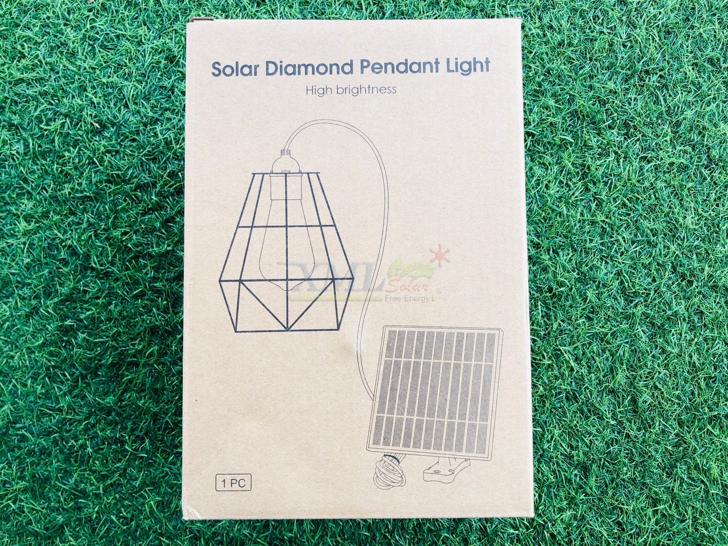 โคมไฟโซล่าเซลล์ ติดเพดาน รุ่น YL008-5A (แสง : เหลืองวอมไวท์)