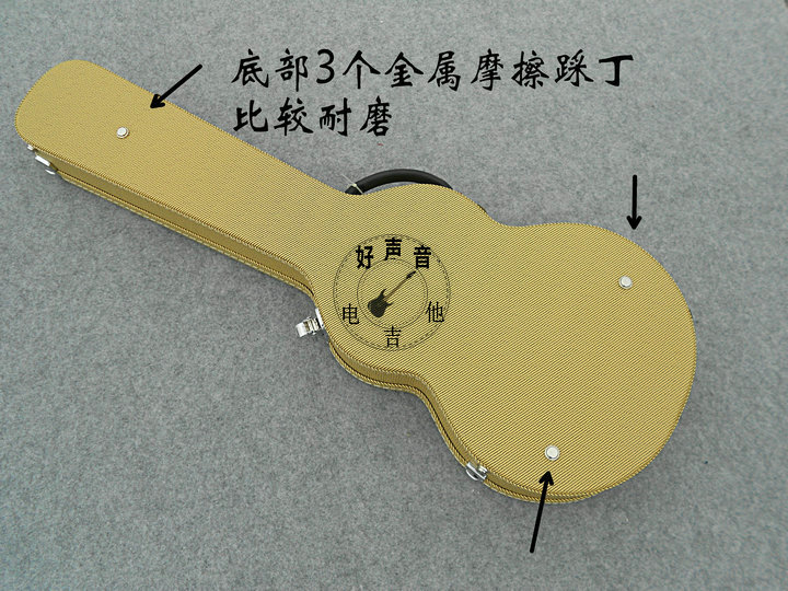Case Gibson LP สีเหลืองลาย3D