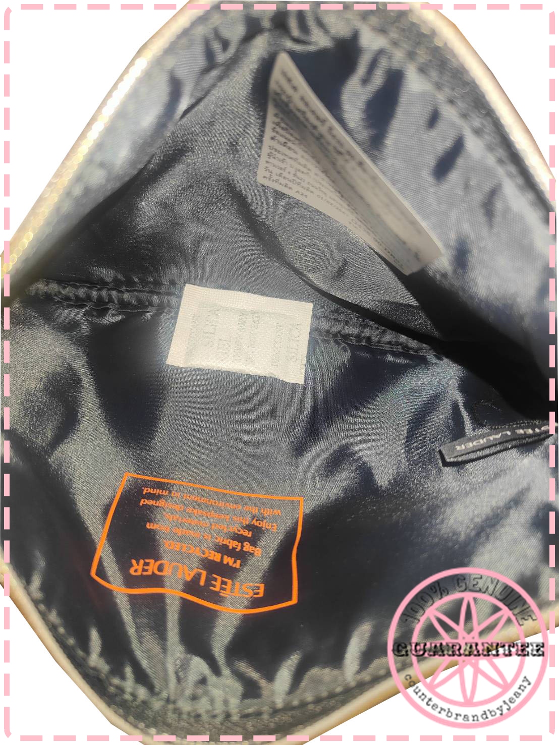 ESTEE LAUDER Navy Pouch W Sleep Mask กระเป๋าเครื่องสำอาง มาพร้อมผ้าปิดตานอน (พร้อมส่ง)