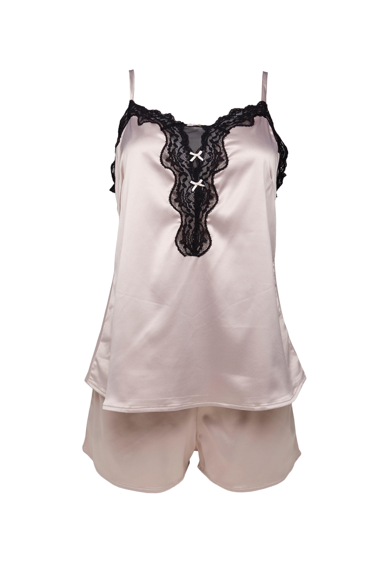 ชุดนอนผ้าซาตินสายเดี่ยว ปักลูกไม้สุดเซ็กซี่ พร้อมกางเกงขาสั้นเข้าชุด ผ้าเบาใส่แล้วเย็นสบาย มี 3 สี ชมพูอ่อน แดง ครีม ราคาชุดละ 450 บาท