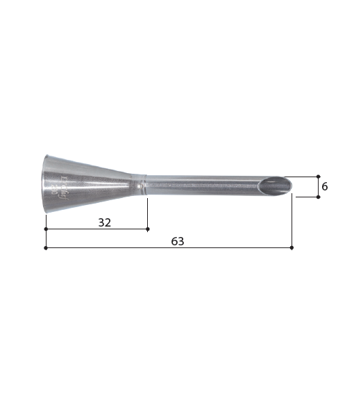 หัวบีบไซส์พิเศษ เบอร์ 230K (นำเข้าเกาหลี) FRITTER TUBES หัวบีบสอดไส้