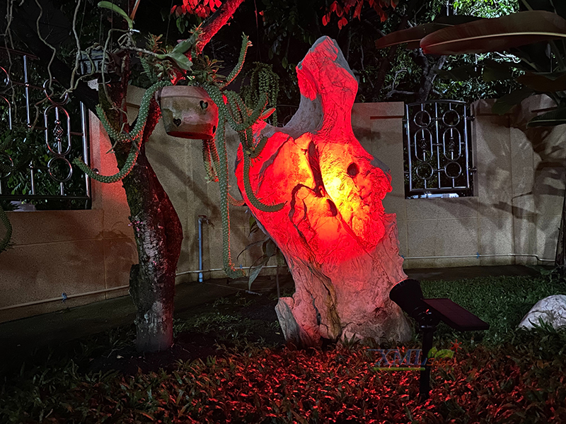 สปอร์ตไลท์ปักสนามโซล่าเซลล์ 7 LED(super bright) (เเสง : แดง)