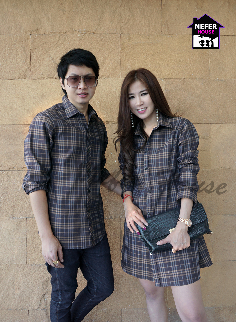 เสื้อเชิ้ตคู่รักแขนยาว
