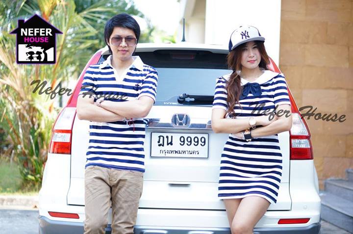 เสื้อคู่ โทนสีทหารเรือ
