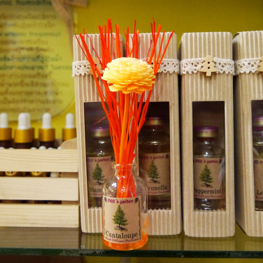 ก้านไม้งาย้อมสี 6.5" + ดอกไม้ดูดน้ำหอม 5 ช่อ (ดอกไม้ 1 ดอก/ช่อ)