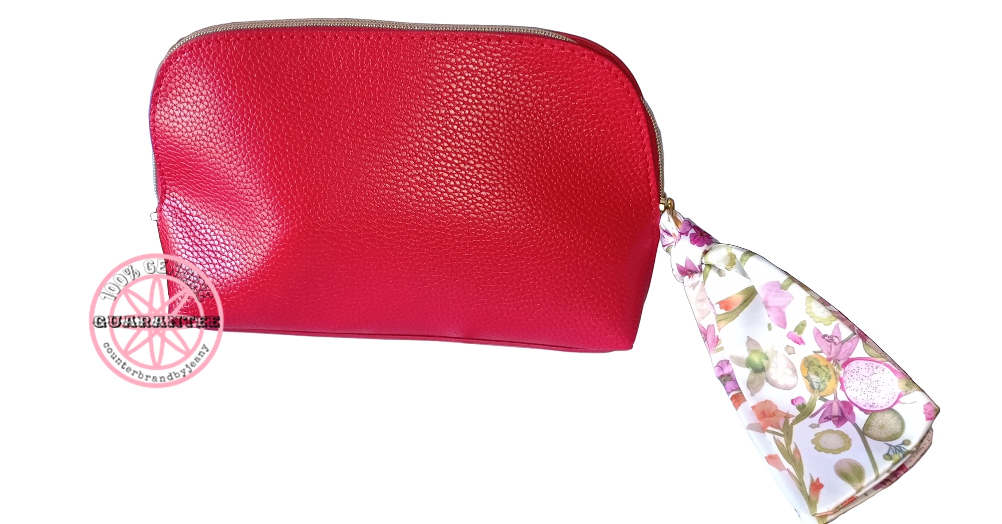 กระเป๋าเครื่องสำอาง สีแดง สไตล์คลาสสิค วินเทจ ESTEE LAUDER Red Pouch (พร้อมส่ง)